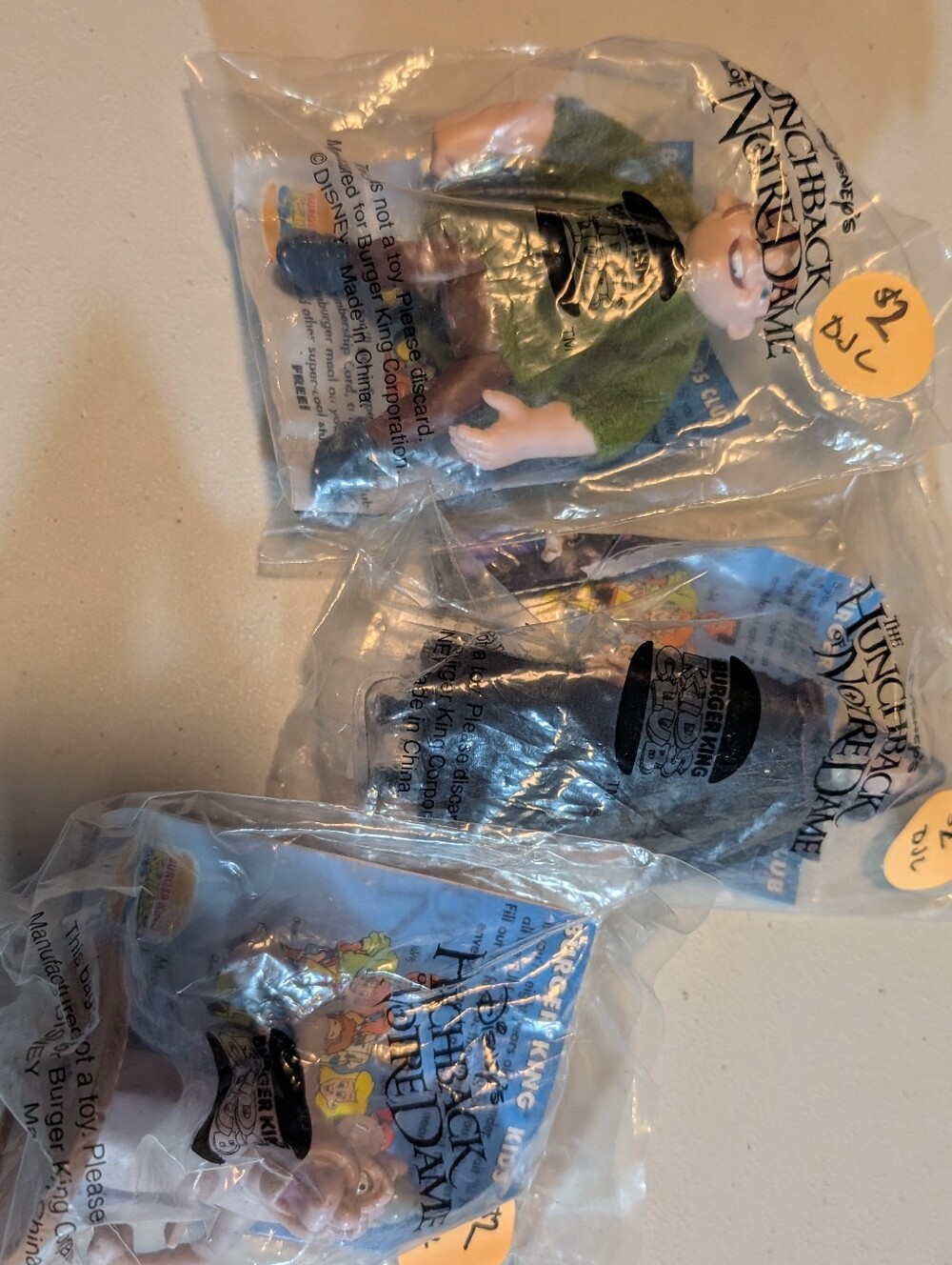 Burger King Disney Hunchback Toys